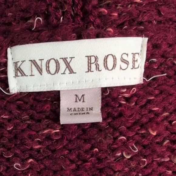 Knox Rose Maroon Women's Cardigan - Picture 5 of 6